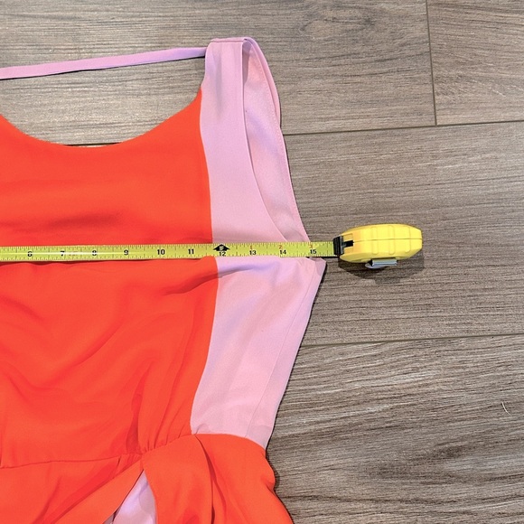 BCBGMAXARIA Scarleta Color-Block Orange and Pink Gown Dress Size 0 - Picture 10 of 12